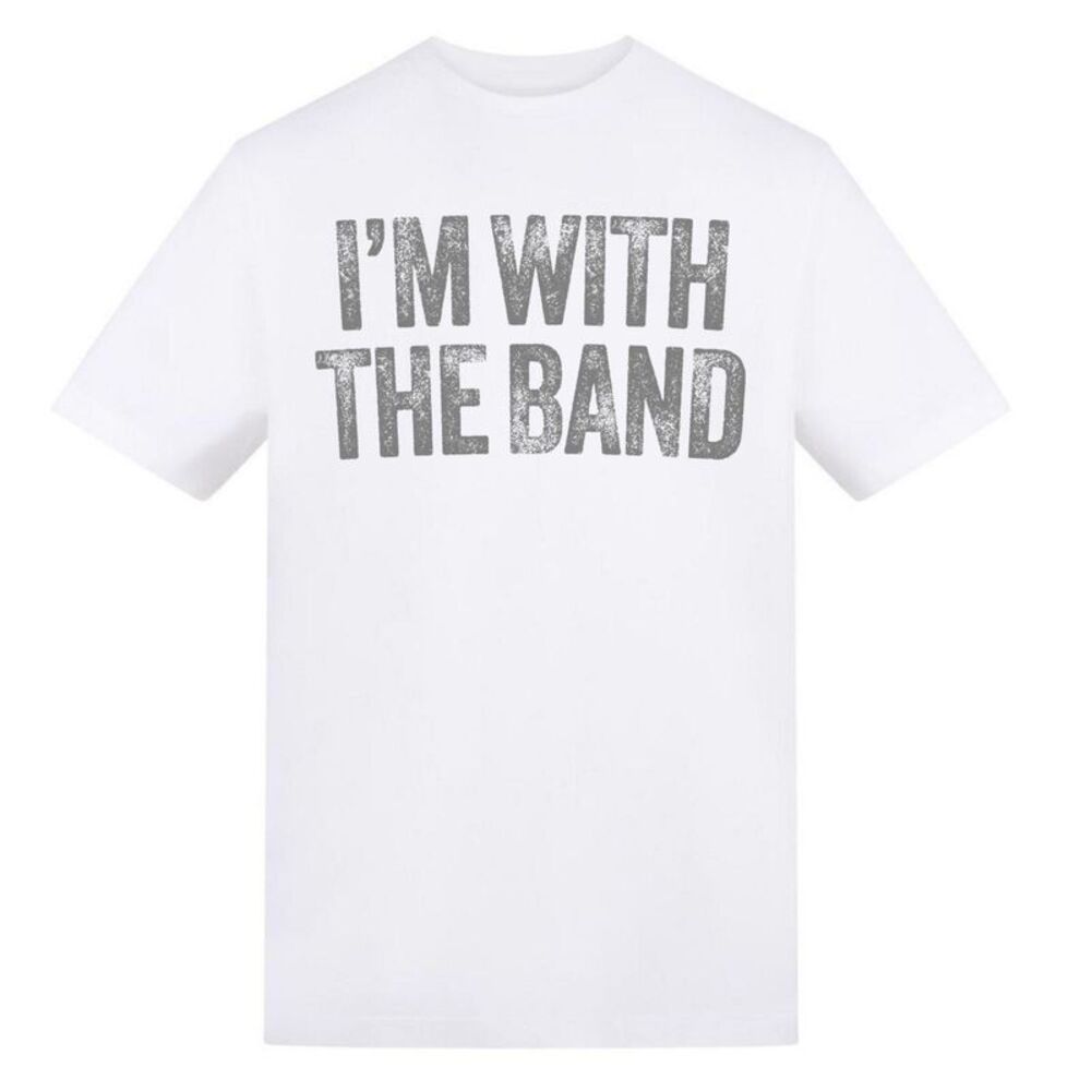 AWD Unisex Adult I'm With The Band T-Shirt / White